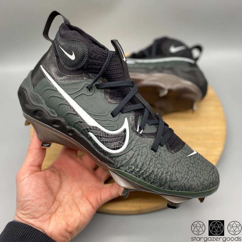 Nike Alpha Huarache NXT Black Metal Baseball Cleats DJ6517-010 Shoes Mens Sz 7 - Picture 2 of 12